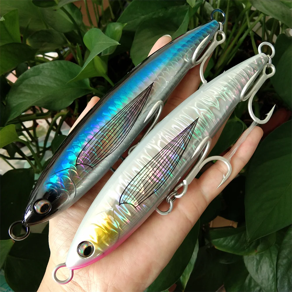 Tsurinoya 2pcs 16cm 60g Floating Pencil Fishing Lures Topwater Hard Baits Surface Stickbait Good Action Bass Wobblers 
Tsurinoya 2pcs 16cm 60g Floating Pencil Fishing Lures Topwater Hard Baits Surface Stickbait Good Action Bass Wobblers
