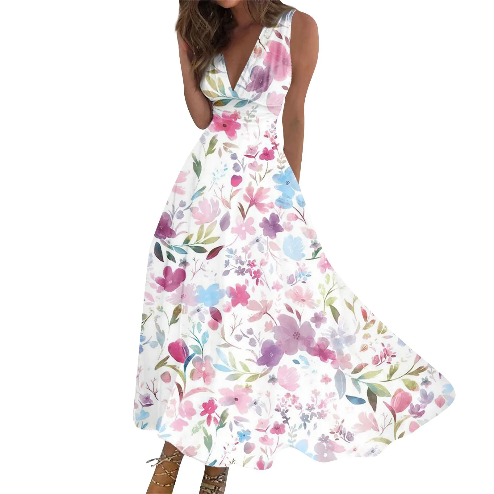 Women's Long Dress Maxi Dress Casual Dress Summer Casual Sleeveless V Neck Boho Waist Retraction Printed Dress Top women fashion
Women's Long Dress Maxi Dress Casual Dress Summer Casual Sleeveless V Neck Boho Waist Retraction Printed Dress Top women fashion