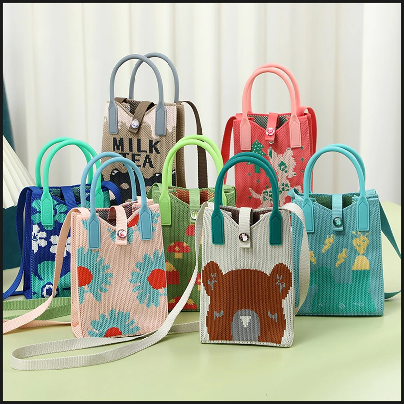 Women Summer Mini Shoulder Bag Cartoon Mobile Phone Bag Cute Student Messenger Bag Knitted Handbag Student Reusable Shopping Bag
Women Summer Mini Shoulder Bag Cartoon Mobile Phone Bag Cute Student Messenger Bag Knitted Handbag Student Reusable Shopping Bag