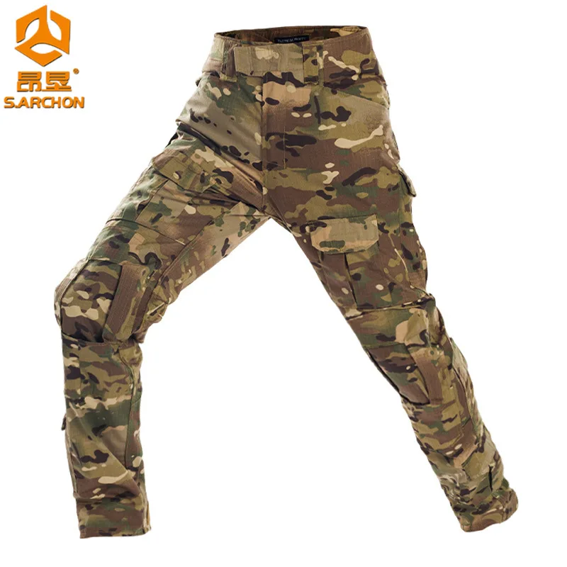 

Men Multi-pockets Frog Pants Summer Breathable Wear-resisting Tactical Trouser Outdoor Hiking Hunting Combat Training Pants Male