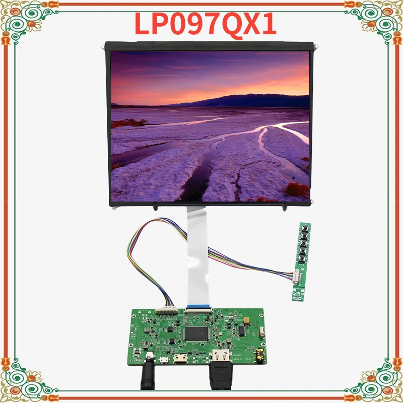 

Original 9.7 inch 1024x768 4:3 IPS LCD Screen LP097QX1 HDMI Controller Board for 9.7" 3rd 4Gen Module /Raspberry Pi /PiCade