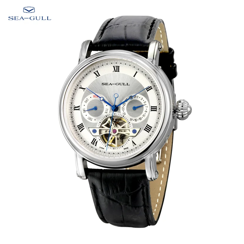 

Seagull Men's Mechanical Watches 42mm Automatic Flywheel Design Classic Fashion Wrist Watch for Men 50m Waterproof D819.428