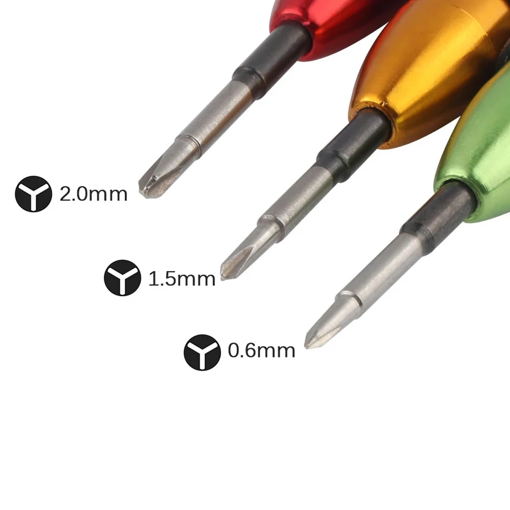 Phone Repair Screwdriver Kit Multifunktion Tool Y0.6/Y1.5/Y2.0 120mm 3 Pcs Aluminum Alloy Durable Easy Operation
Phone Repair Screwdriver Kit Multifunktion Tool Y0.6/Y1.5/Y2.0 120mm 3 Pcs Aluminum Alloy Durable Easy Operation