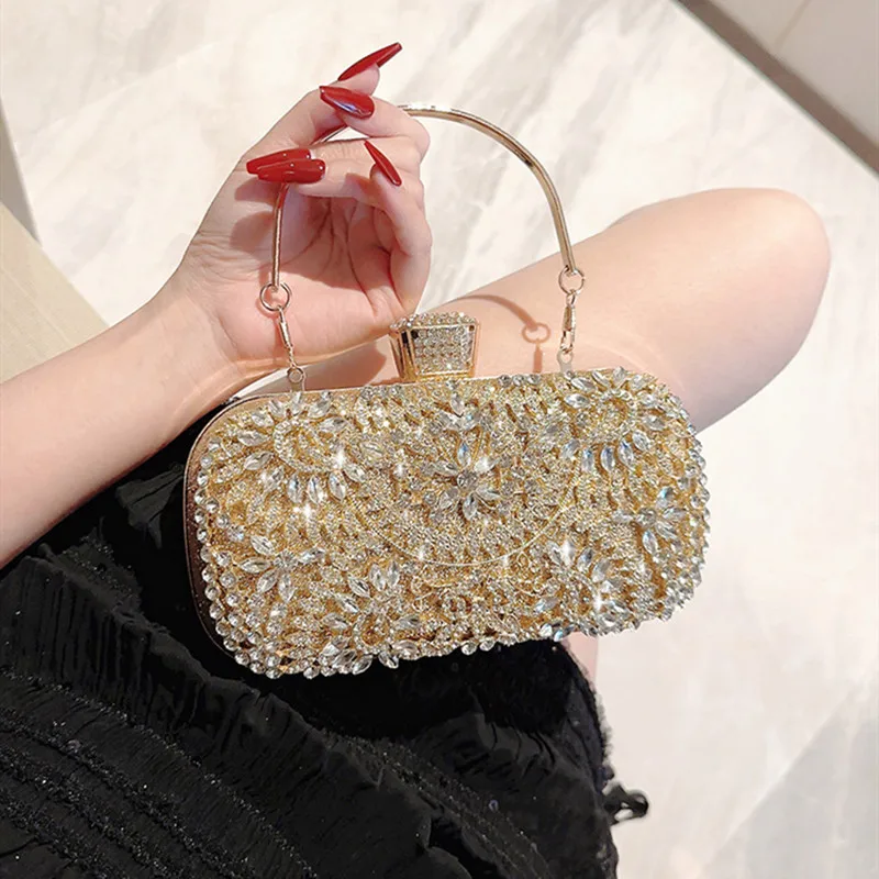 

Fashion Evening clutch Bag Purses and handbag luxury Designer bag Shiny Crystal Clutch purse party bag banquet Gift boxes bag