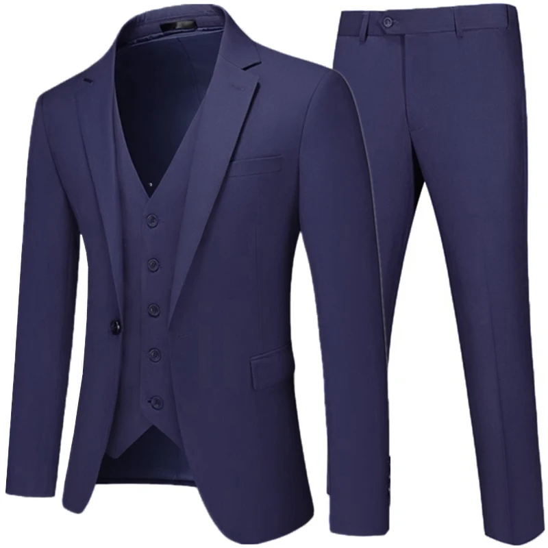2023 Fashion New Men's Leisure Boutique Business Solid Color Slim Fit Suit Blazers Vest Pants 3 Pcs Set Dress Jacket Trousers
2023 Fashion New Men's Leisure Boutique Business Solid Color Slim Fit Suit Blazers Vest Pants 3 Pcs Set Dress Jacket Trousers