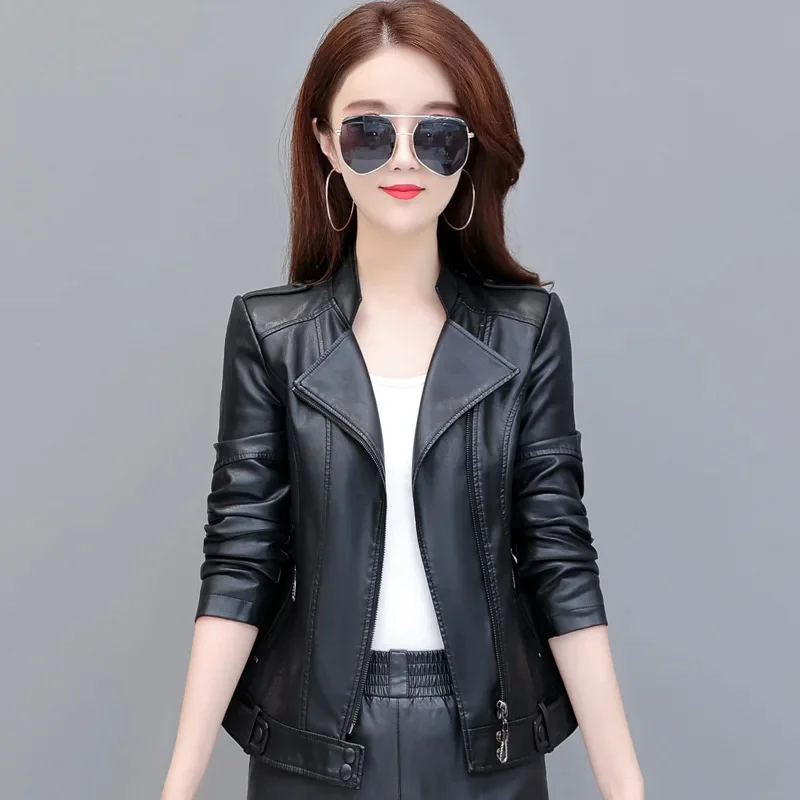 2023 Spring Moto Biker Zipper Genuine Leather Jacket Women Real Lapel Natural Sheepskin Coats New Outerwearn 5XL 
2023 Spring Moto Biker Zipper Genuine Leather Jacket Women Real Lapel Natural Sheepskin Coats New Outerwearn 5XL