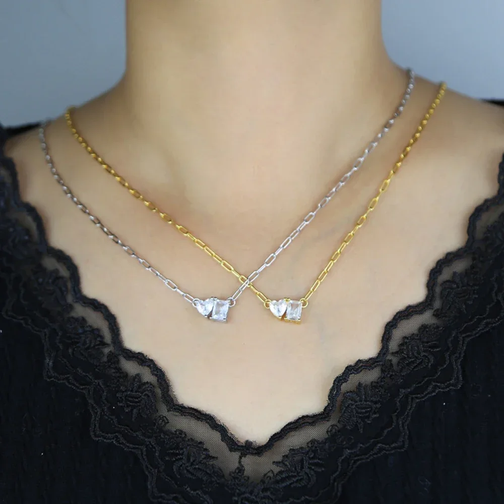 Fashion New Square Oval Heart Necklace Cubic Zirconia CZ Paved 925 Sterling Silver Minimal Delicate Single Stone Simple Jewelry 7 Mallzona S9384fea1af0f422e8f1d44010f17e53dk Fashion New Square Oval Heart Necklace Cubic Zirconia CZ Paved 925 Sterling Silver Minimal Delicate Single Stone Simple Jewelry Mallzona