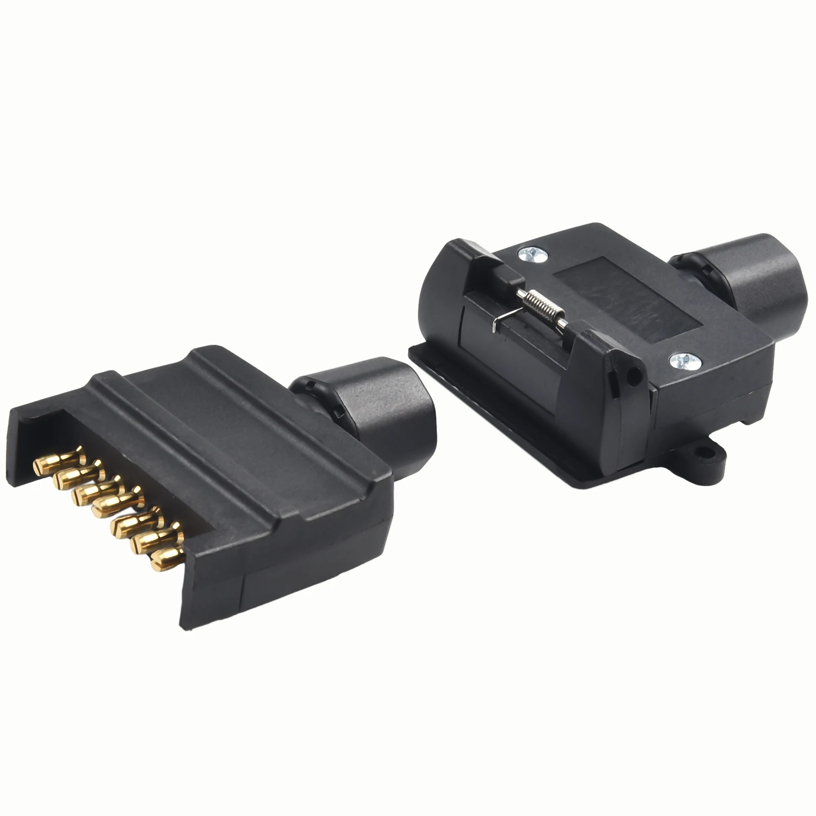 7 Pin Flat Trailer Plug Male & Female Socket Set Caravan Boat Adaptor Connector 12V DC For Caravan Truck RV Boat Trailer
7 Pin Flat Trailer Plug Male & Female Socket Set Caravan Boat Adaptor Connector 12V DC For Caravan Truck RV Boat Trailer