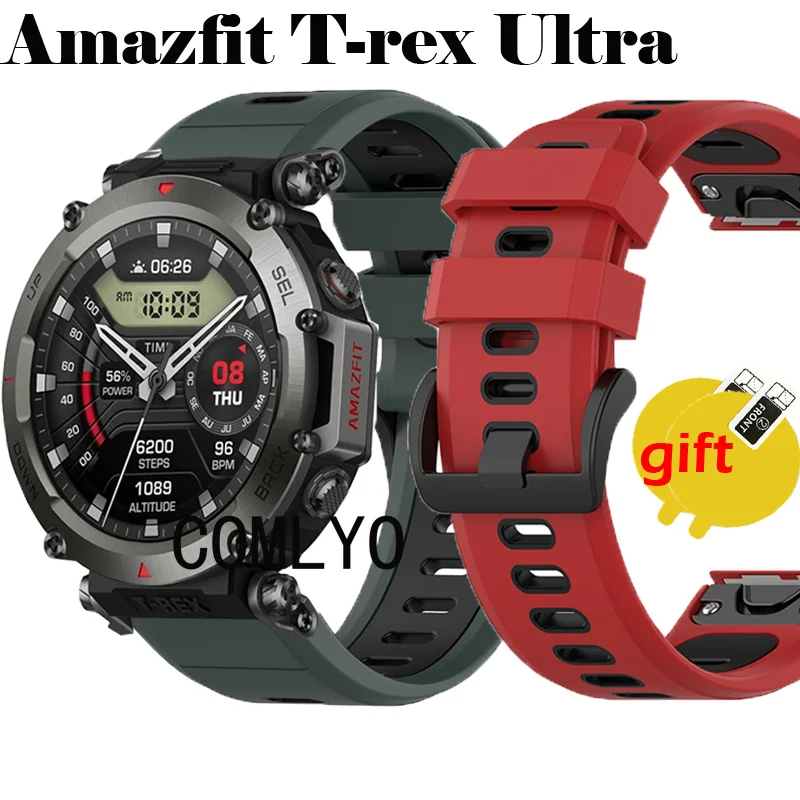 3in1 Smart Watch Band For Amazfit T-rex Ultra Strap Silicone Quick Release Easyfit Wristband screen protector film
3in1 Smart Watch Band For Amazfit T-rex Ultra Strap Silicone Quick Release Easyfit Wristband screen protector film