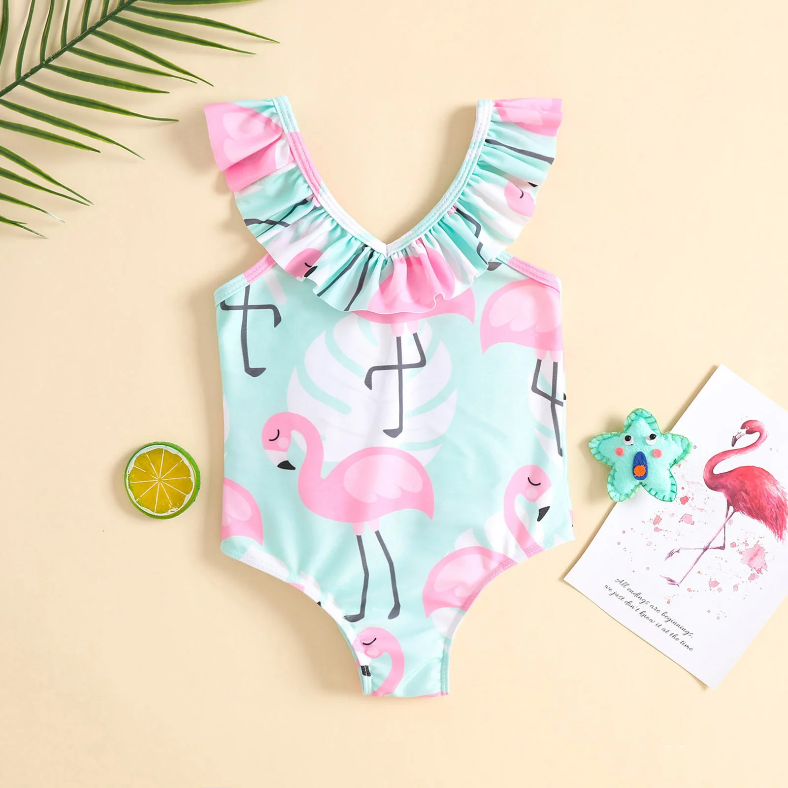 Baby Swimsuit Kids Girls Swimsuit Bikini Summer Kids Flamingo printed suspender V-neck Swimsuit Beach vacation One-Piece Swimsu
Baby Swimsuit Kids Girls Swimsuit Bikini Summer Kids Flamingo printed suspender V-neck Swimsuit Beach vacation One-Piece Swimsu