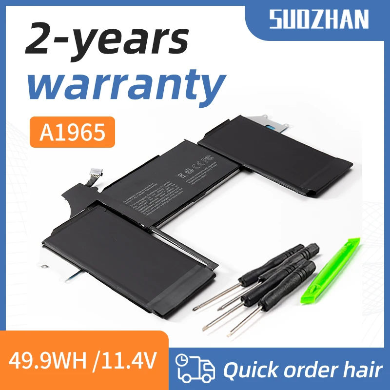 

SUOZHAN 49.9Wh A1965 Laptop Battery For Apple MacBook Air 13" A1932 2018 2019 Years A2179 Early 2020 EMC 3184 EMC3302 020-02455