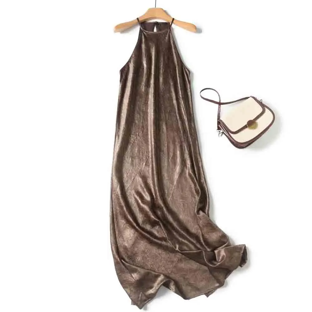 Women 2024 Spring and Summer New Fashion High-end Hanging Neck Collar Sleeveless dress Chic Rear Split Slimming Dress Mujer
Women 2024 Spring and Summer New Fashion High-end Hanging Neck Collar Sleeveless dress Chic Rear Split Slimming Dress Mujer