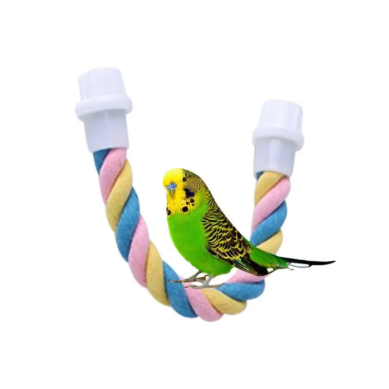 

Bird Rope Perches Bird Spiral Rope Perch Cotton Parrot Swing Climbing Standing Toys Stand Cotton Climbing Rope Bird Exercise