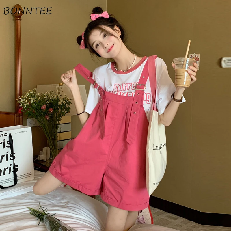 Rompers Women Solid Simple Cute Fashion Strap Streetwear High Waist Summer Thin Loose Monos Mujer Sweet Female Youth Preppy Chic
Rompers Women Solid Simple Cute Fashion Strap Streetwear High Waist Summer Thin Loose Monos Mujer Sweet Female Youth Preppy Chic