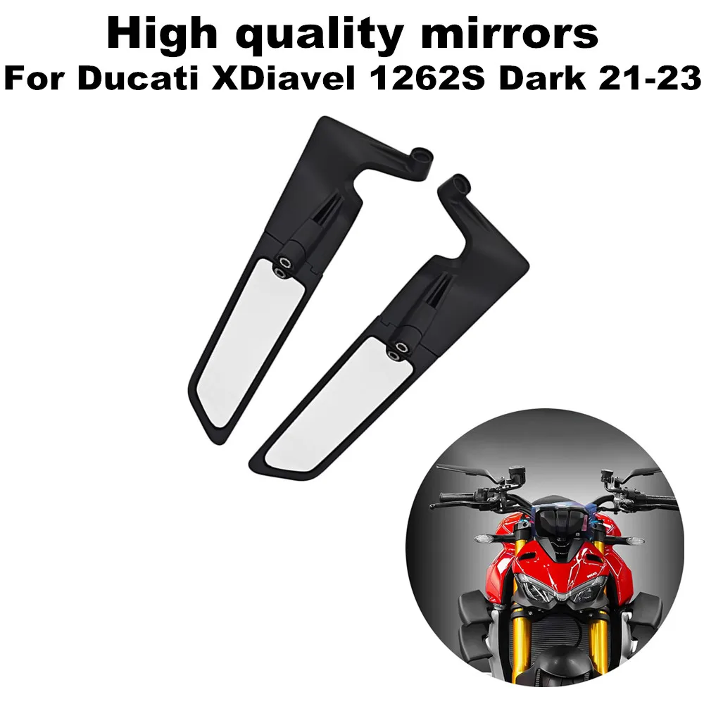 

Suitable for Ducati XDiavel 1262S Diavel 1260 S 2021-2023 motorcycle rearview mirror, high-quality aluminum reflector