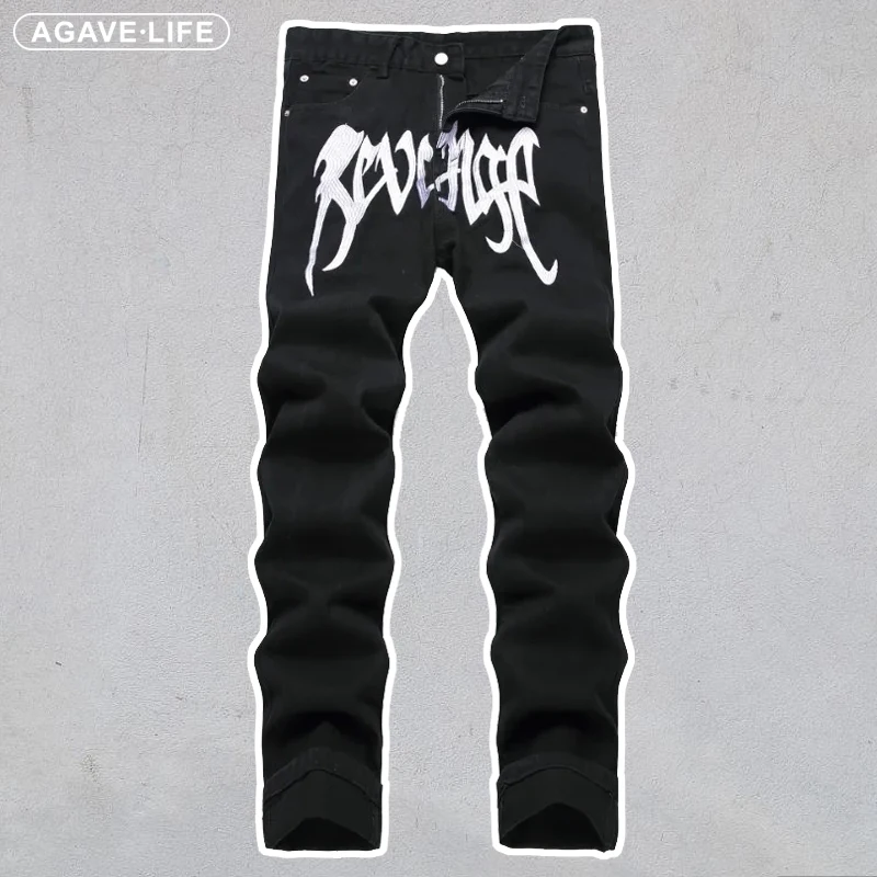 High Street Men Jeans Letter Embroidery Straight Jeans Personality Abrade Print Pants Fashion Denim Pant Men Pencil Jean Trouser
High Street Men Jeans Letter Embroidery Straight Jeans Personality Abrade Print Pants Fashion Denim Pant Men Pencil Jean Trouser