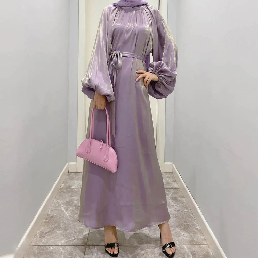 

New Southeast Asian Women's Dress Lantern Sleeves Middle Eastern Muslim Robe Muslim Abaya