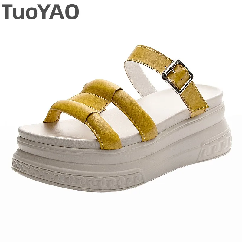 Женские летние туфли из натуральной кожи размером 7 см, пляжные тапочки, сандалии на платформе, пляжная обувь 
Женские летние туфли из натуральной кожи размером 7 см, пляжные тапочки, сандалии на платформе, пляжная обувь