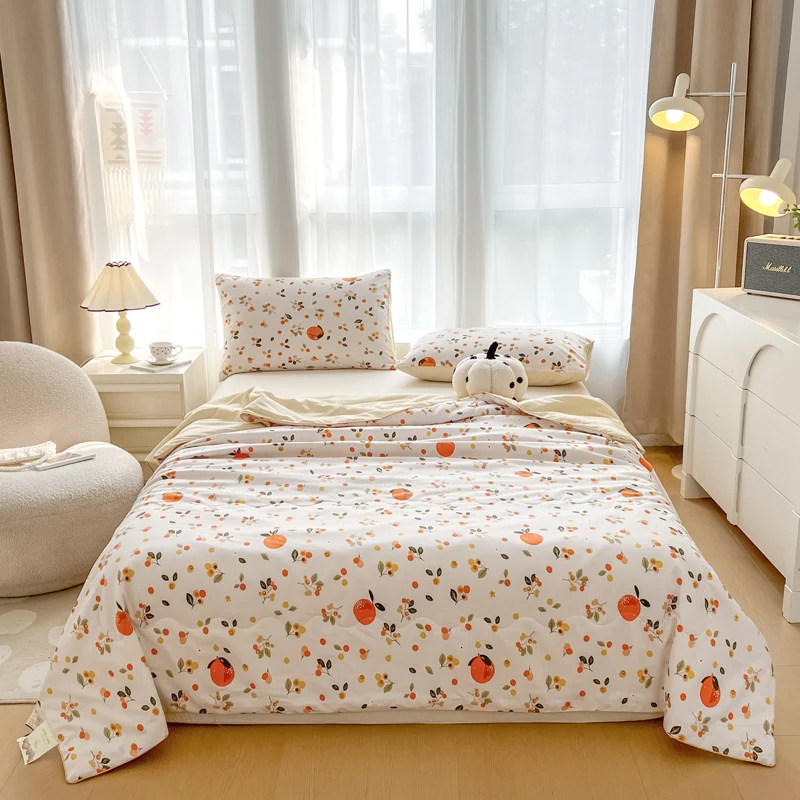 Summer Quilt Floral Style Duvets Single/Queen Size Comforter Thin Duvets Skin-friendly Bedspread edredones (No Pillowcase) Summer Quilt Floral Style Duvets Single/Queen Size Comforter Thin Duvets Skin-friendly Bedspread edredones (No Pillowcase)