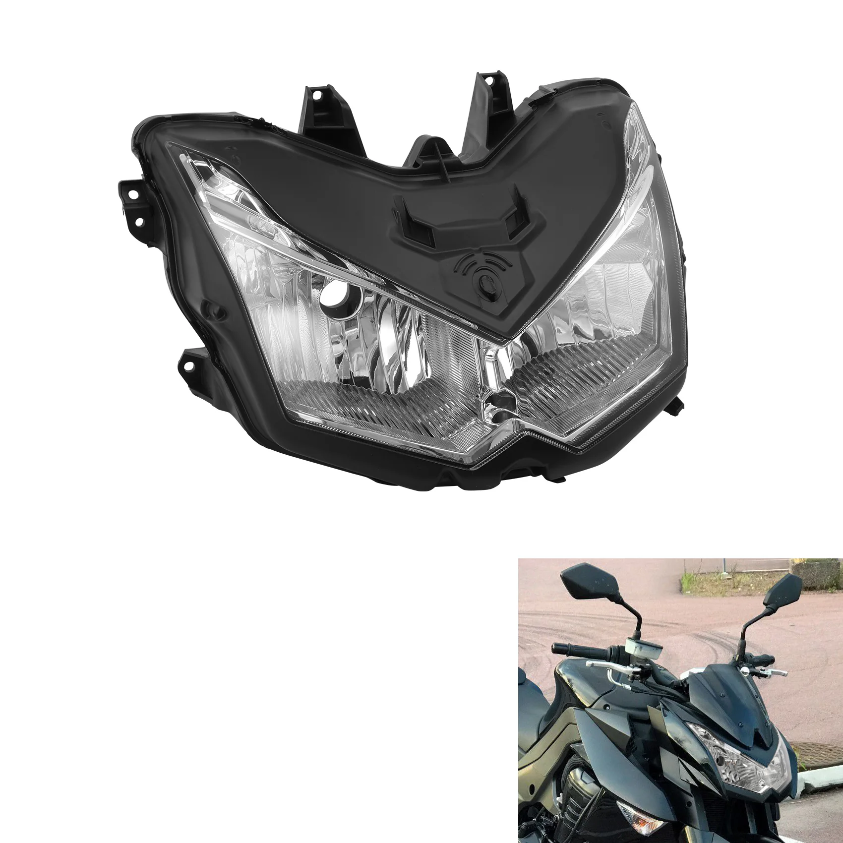 

Прозрачная передняя фара головного света, лампа в сборе для мотоцикла Kawasaki Z1000 2010-2013 2011