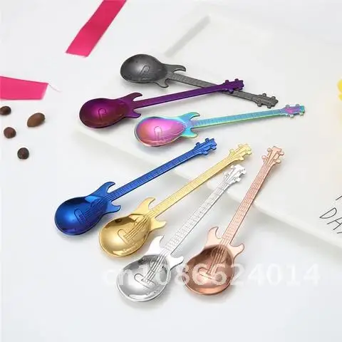 Stainless Steel Cartoon Guitar Spoon 1PC Creative Milk Coffee Spoon Ice Cream Candy Teaspoon Accessories
Stainless Steel Cartoon Guitar Spoon 1PC Creative Milk Coffee Spoon Ice Cream Candy Teaspoon Accessories