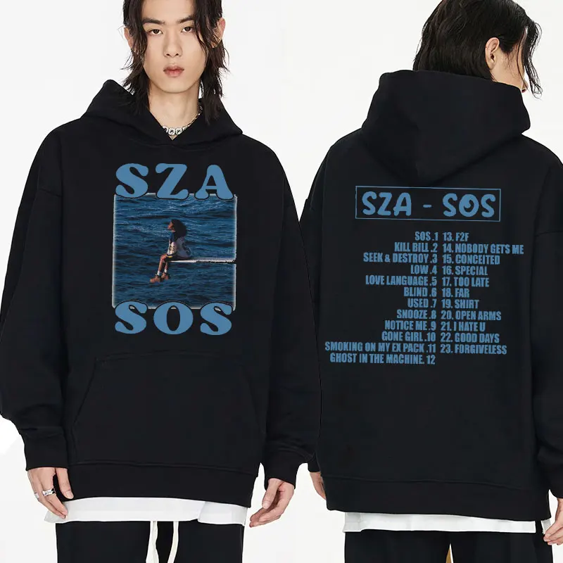 

Singer Sza Rare Concert Tour SOS Music Album Hoodies for Men Women Hip Hop Harajuku Sweatshirts Fashion Fleece Hoodie Pullover