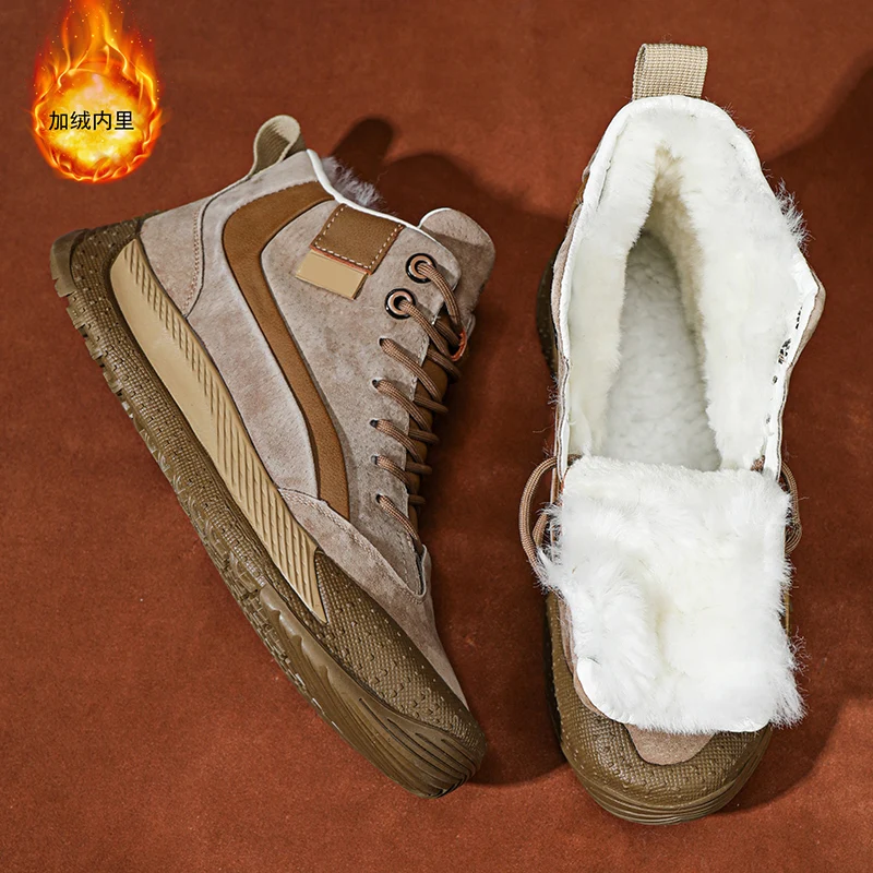 Loafers Sports and Leisure Winter Sport Shoes for Men Cotton-padded Shoes Men's Casual Shoes Ankle Boots Fashion Round Toe
Loafers Sports and Leisure Winter Sport Shoes for Men Cotton-padded Shoes Men's Casual Shoes Ankle Boots Fashion Round Toe