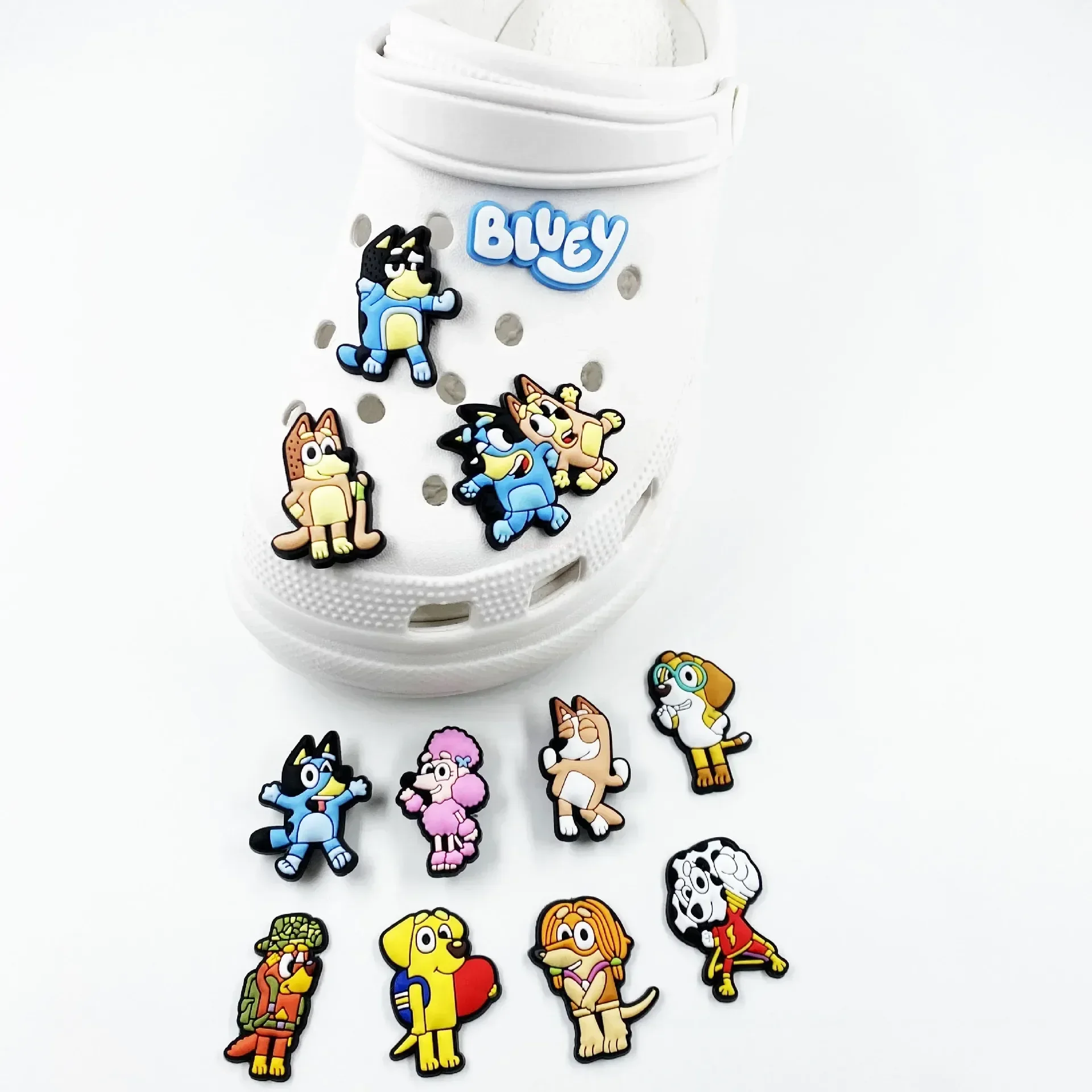 30Pcs/Set Bluey Collection Shoe Charms For Crocs Diy Shoe Decorations Accessories For Sandals Decorate Boy Girls Birthday Gifts 
30Pcs/Set Bluey Collection Shoe Charms For Crocs Diy Shoe Decorations Accessories For Sandals Decorate Boy Girls Birthday Gifts