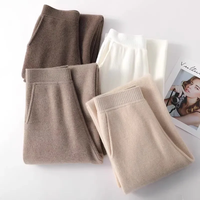 KUCLUT Knitted Women Pants Fall Winter 2024 Korean Fashion High Waist Wool Wide Leg Sweatpants Casual Straight Loose Trousers
KUCLUT Knitted Women Pants Fall Winter 2024 Korean Fashion High Waist Wool Wide Leg Sweatpants Casual Straight Loose Trousers
