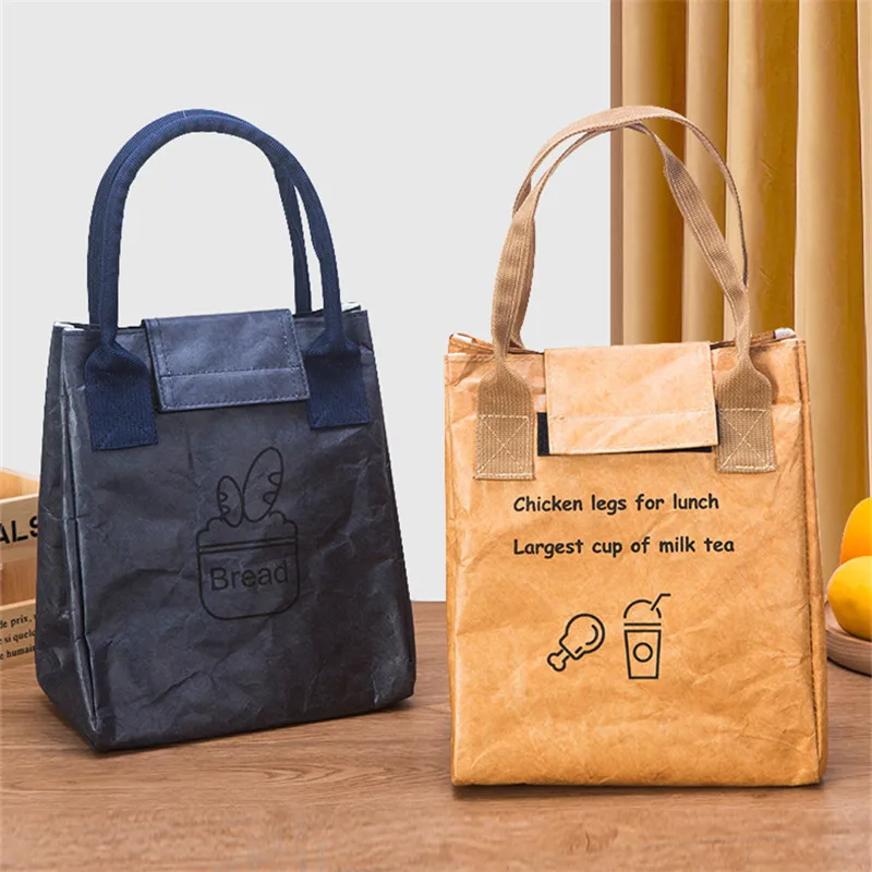 Waterproof Kraft Paper Thermal Lunch Bags Large Capacity Foldable Food Insulation Container Portable Bento Box Cooler Pouch
Waterproof Kraft Paper Thermal Lunch Bags Large Capacity Foldable Food Insulation Container Portable Bento Box Cooler Pouch