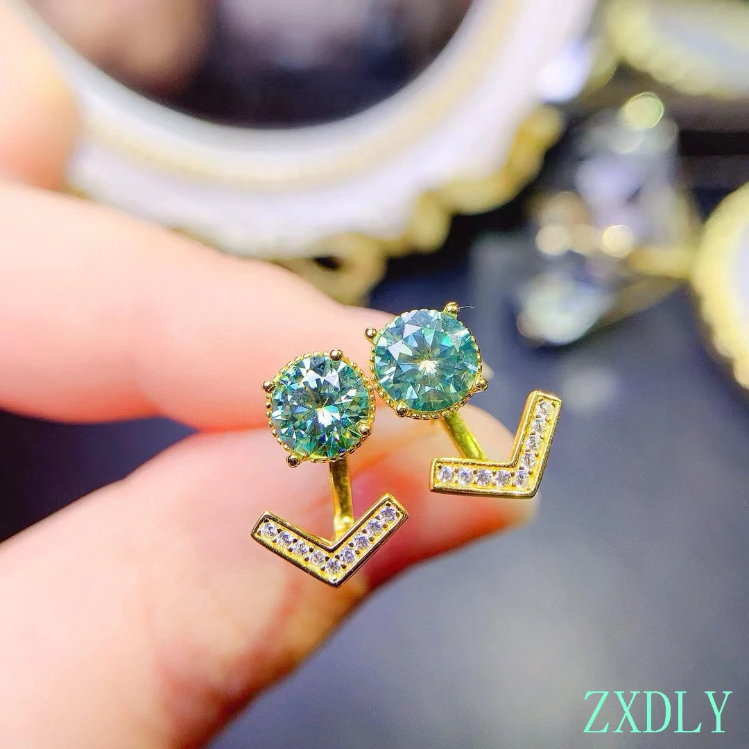 Newest Moissanite Stud Earrings Lab Diamond 925 Sterling Silver Earring for Women Green / Yellow Moissanite
Newest Moissanite Stud Earrings Lab Diamond 925 Sterling Silver Earring for Women Green / Yellow Moissanite