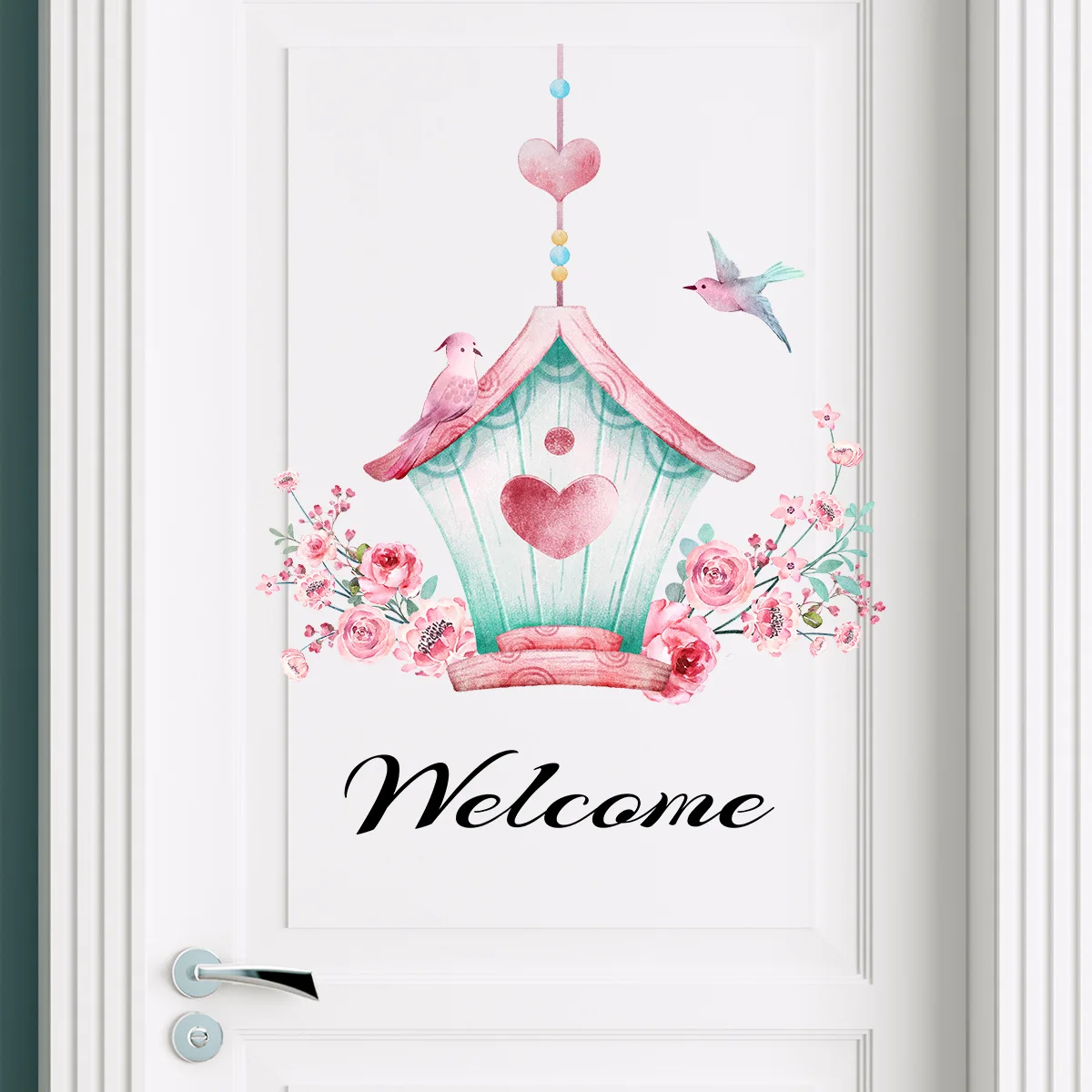 Pink Bird House Flower English Welcomr Wall Sticker Removable Self-adhesive PVC Home Decor for Living Room Bedroom
Pink Bird House Flower English Welcomr Wall Sticker Removable Self-adhesive PVC Home Decor for Living Room Bedroom