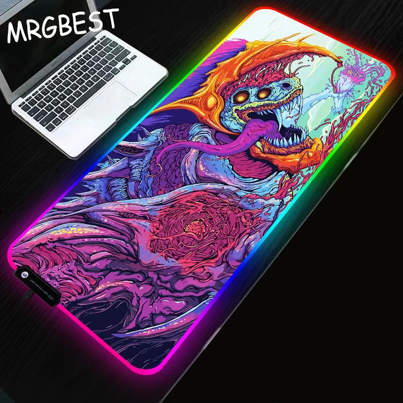 

Mouse Pad Gamer Rgb Cs Go Hyper Beast Mouse Carpet Gamer Room Decoration Desk Writing Pad Laptop Accessories Office Desk Pad