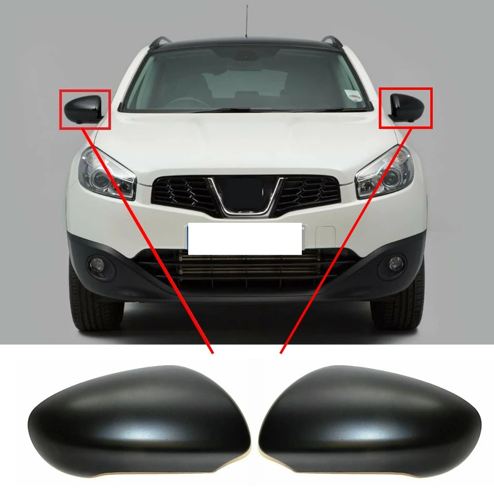 

2Pcs for Nissan Qashqai 2007-2014 Side Door Rearview Mirror Cover Trims Car Accessories Left +Right Side