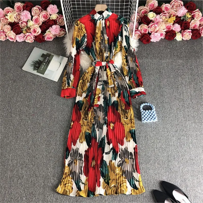 African Long Dress Retro Womens Loose Stand Collar Long Sleeve Dress Printed Pleated Waist Vacation Casual Clothing 2023 Vestido
African Long Dress Retro Womens Loose Stand Collar Long Sleeve Dress Printed Pleated Waist Vacation Casual Clothing 2023 Vestido