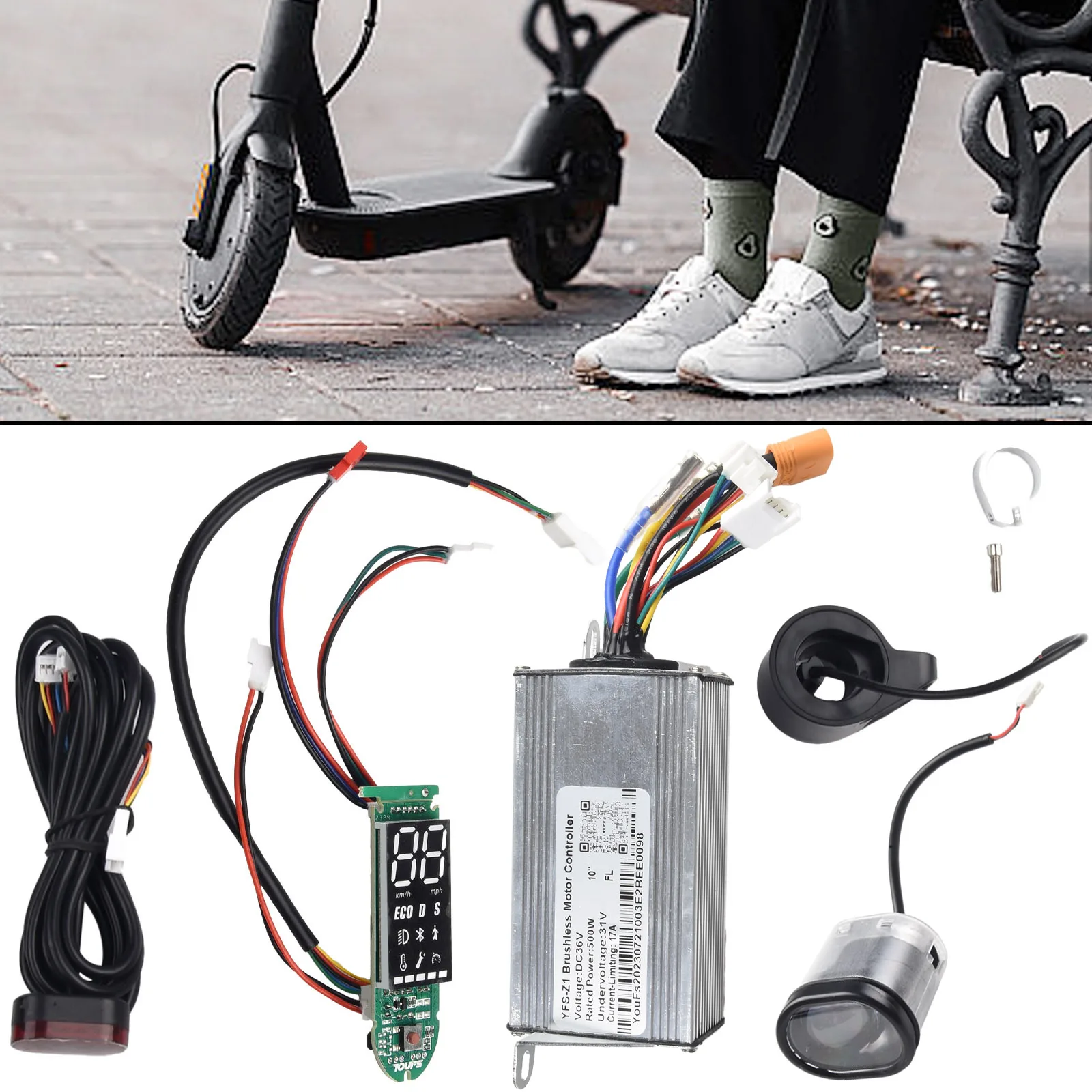 36V 500W 17A Electric Scooter Controller Sets Controller Dashboard Accelerator Suit For 10Inch Electric Scooter Max Speed 35km/h
36V 500W 17A Electric Scooter Controller Sets Controller Dashboard Accelerator Suit For 10Inch Electric Scooter Max Speed 35km/h