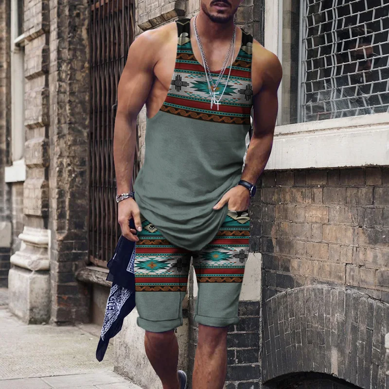 New Men's Tank Top T-shirt Shorts 3D Harajuku Print Casual Outdoor Fitness Male Vest Jogging Fashion Two Piece Set S-4XL
New Men's Tank Top T-shirt Shorts 3D Harajuku Print Casual Outdoor Fitness Male Vest Jogging Fashion Two Piece Set S-4XL