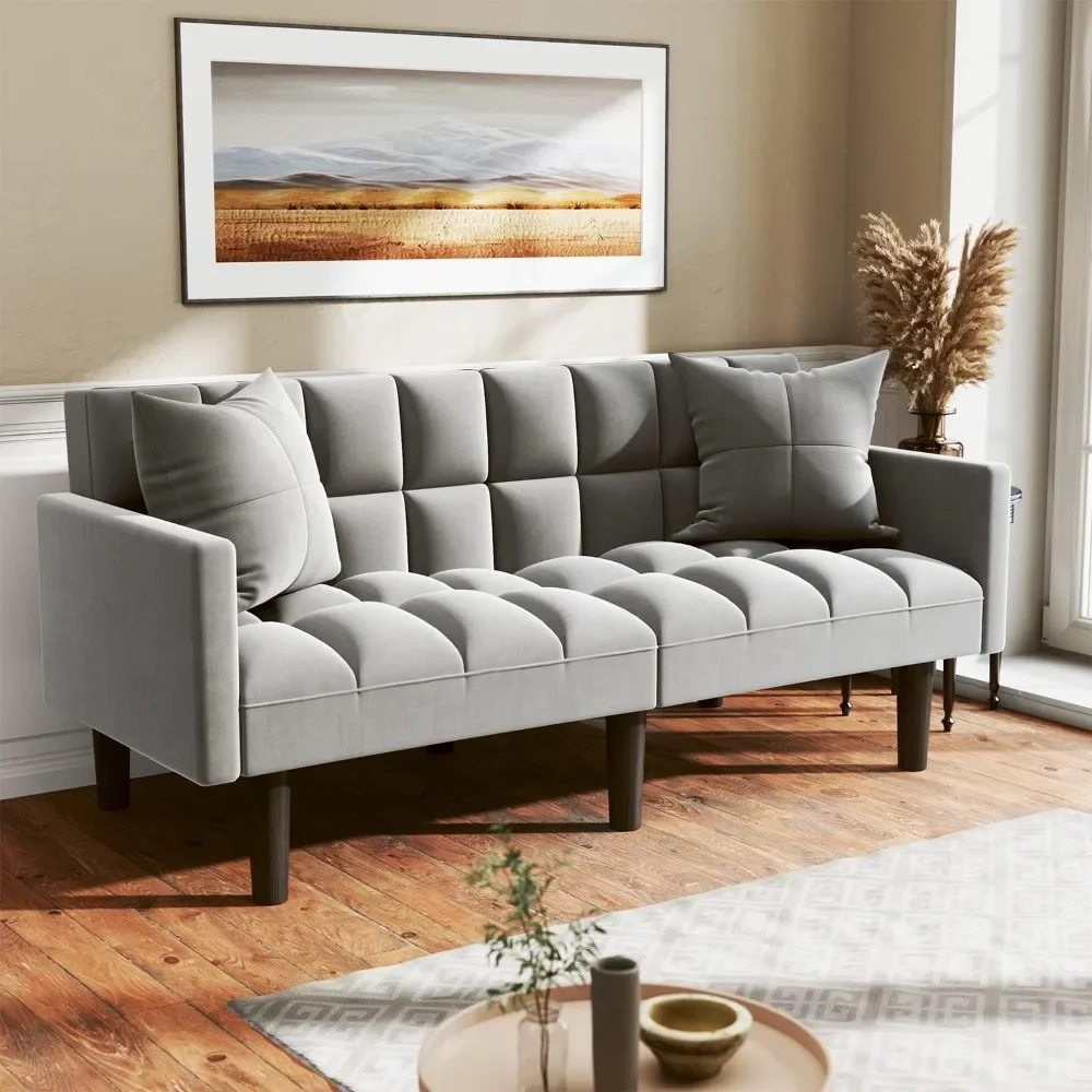 Sofa bed cushion modern convertible sofa with cylindrical soft pillow, suitable for bedrooms, apartments, dormitories,light gray
Sofa bed cushion modern convertible sofa with cylindrical soft pillow, suitable for bedrooms, apartments, dormitories,light gray