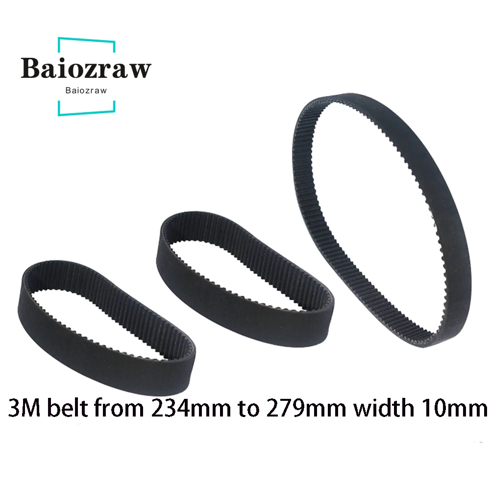 3D Printer HTD 3M Closed Loop Rubber Timing Belt 234 237 240 243 246 252 255 258 261 264 267 270 273 276 279mm Width 10mm HTD 3M
3D Printer HTD 3M Closed Loop Rubber Timing Belt 234 237 240 243 246 252 255 258 261 264 267 270 273 276 279mm Width 10mm HTD 3M