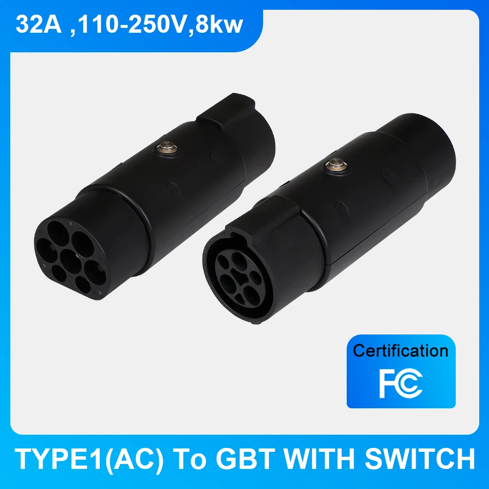 

Type1 to GBT Adapter 32A Type 1 J1772 Charger Adaptor for Chinese Version Electric Car with GB/T Charging Socket EV Accessories