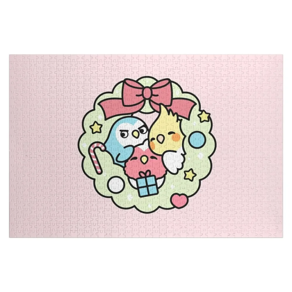 

Chubby Bird Adventures Christmas Wreath Jigsaw Puzzle Wooden Boxes Personalized Toys Photo Puzzle
