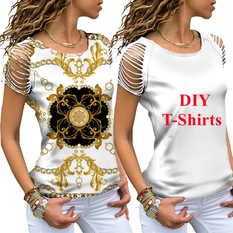 DIY Design Costume Summer 3D Print Women Cutout Shoulder/Slantend Shoulder T-Shirts Fashion Ladies Short Sleeve High Street Tops
DIY Design Costume Summer 3D Print Women Cutout Shoulder/Slantend Shoulder T-Shirts Fashion Ladies Short Sleeve High Street Tops