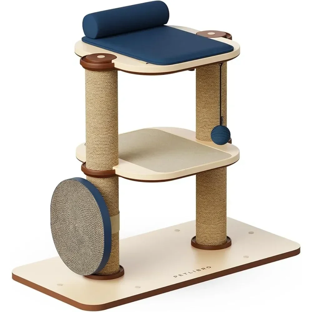 

Infinity Cat Tree Tower for Indoor Cats, Modular Design with Cat Bed, Toy, Felt Pads, Sisal Scratching Posts, 2-Second Setup
