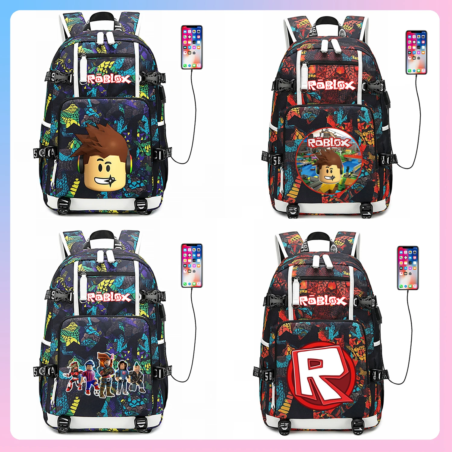 Hot Game Roblox Anime Surrounding Trend Cartoon Backpack Student Schoolbag Computer Zipper Bag Christmas Birthday Gift
Hot Game Roblox Anime Surrounding Trend Cartoon Backpack Student Schoolbag Computer Zipper Bag Christmas Birthday Gift