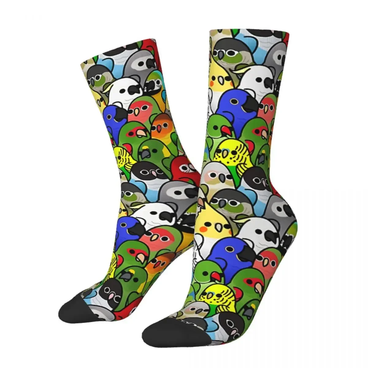 

Счастливые носки для мужчин и женщин, в стиле ретро, Харадзюку, милые, с птицами, животными, в стиле хип-хоп, новинка, в уличном стиле, сумасшедшие летние носки