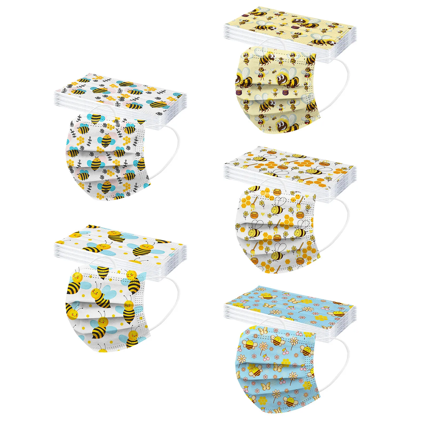 50PCS Unisex Adult Bee Printed Disposable 3Ply Protective Face Mask mouth cover 마스크 cubreboca маска mascarilla faciales 
50PCS Unisex Adult Bee Printed Disposable 3Ply Protective Face Mask mouth cover 마스크 cubreboca маска mascarilla faciales