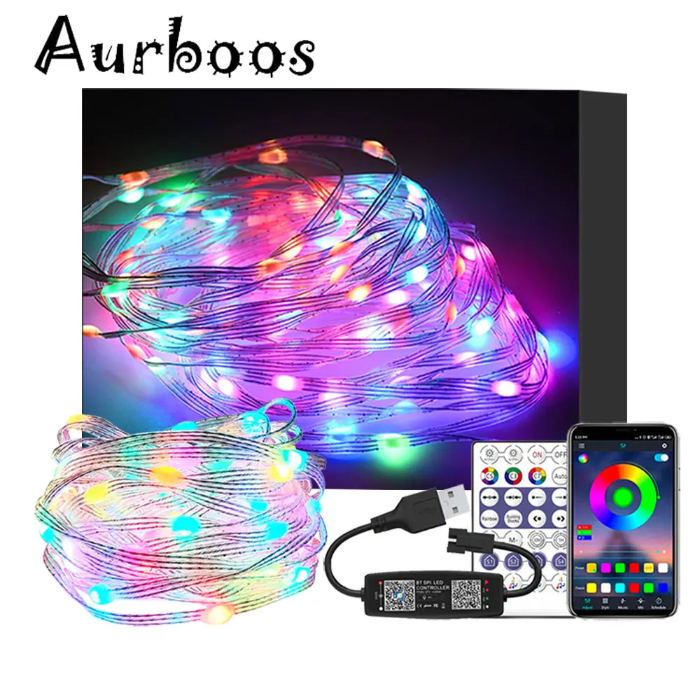 WS2812B RGB LED String Flexible WS2812 Individually Addressable Party Christmas Tree Dream Color Lights USB 5V Music Kit
WS2812B RGB LED String Flexible WS2812 Individually Addressable Party Christmas Tree Dream Color Lights USB 5V Music Kit
