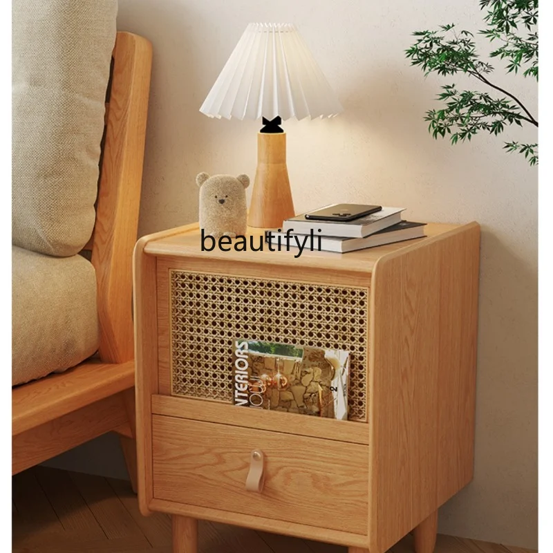 Narrow Bedside Table Simple Bedroom Rattan Small Apartment Side Cabinet Japanese 25cm Extremely Narrow Log Storage Cabinet
Narrow Bedside Table Simple Bedroom Rattan Small Apartment Side Cabinet Japanese 25cm Extremely Narrow Log Storage Cabinet
