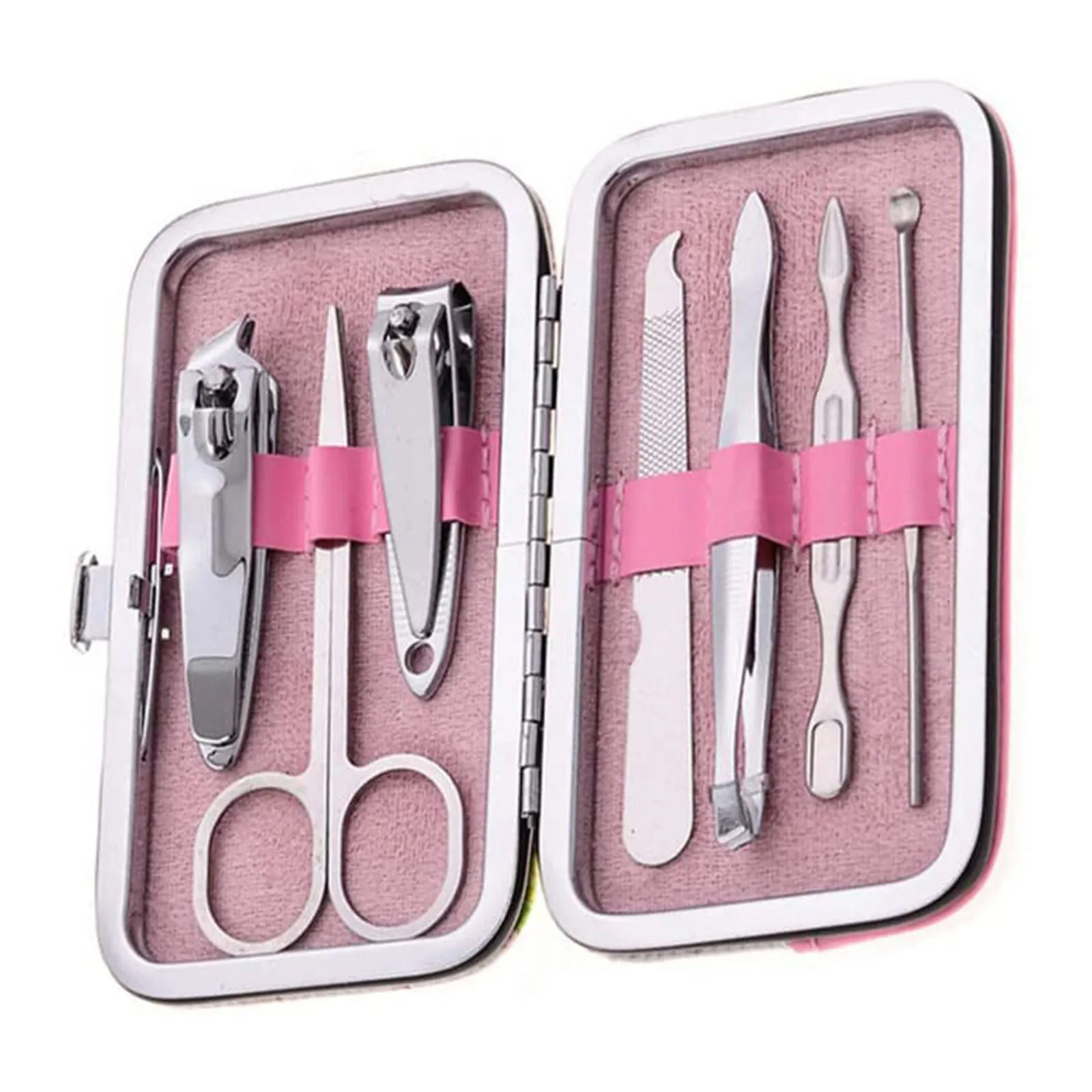 

Nail Clipper 7pcs Set Nail Scissors Stainless Steel Nail Clippers Travel Tools Manicure Pedicure Kit Ear Pick Tweezers Nail File