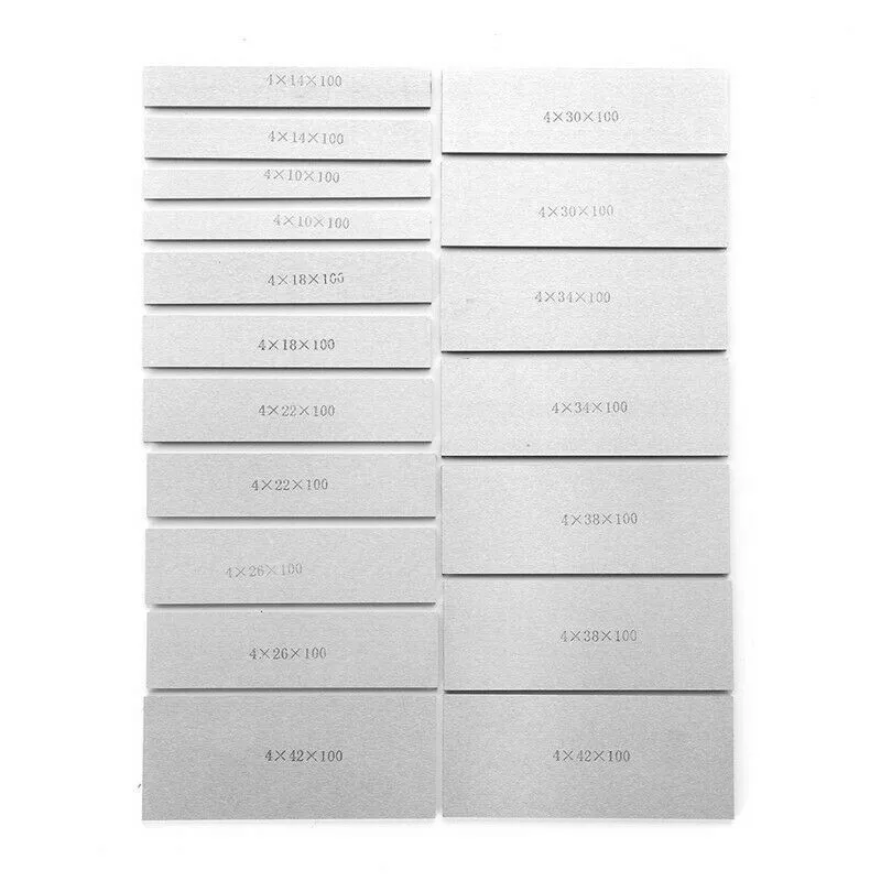 9Pairs 18Pcs High-Precision Parallel Pad Gauge Block CNC Milling Pads Set 100mm Length Parallel Pad For Vice Milling Machine Lat
9Pairs 18Pcs High-Precision Parallel Pad Gauge Block CNC Milling Pads Set 100mm Length Parallel Pad For Vice Milling Machine Lat